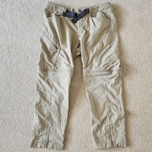 The North Face Men's Tan Convertible Zip-off Pants - Size 34